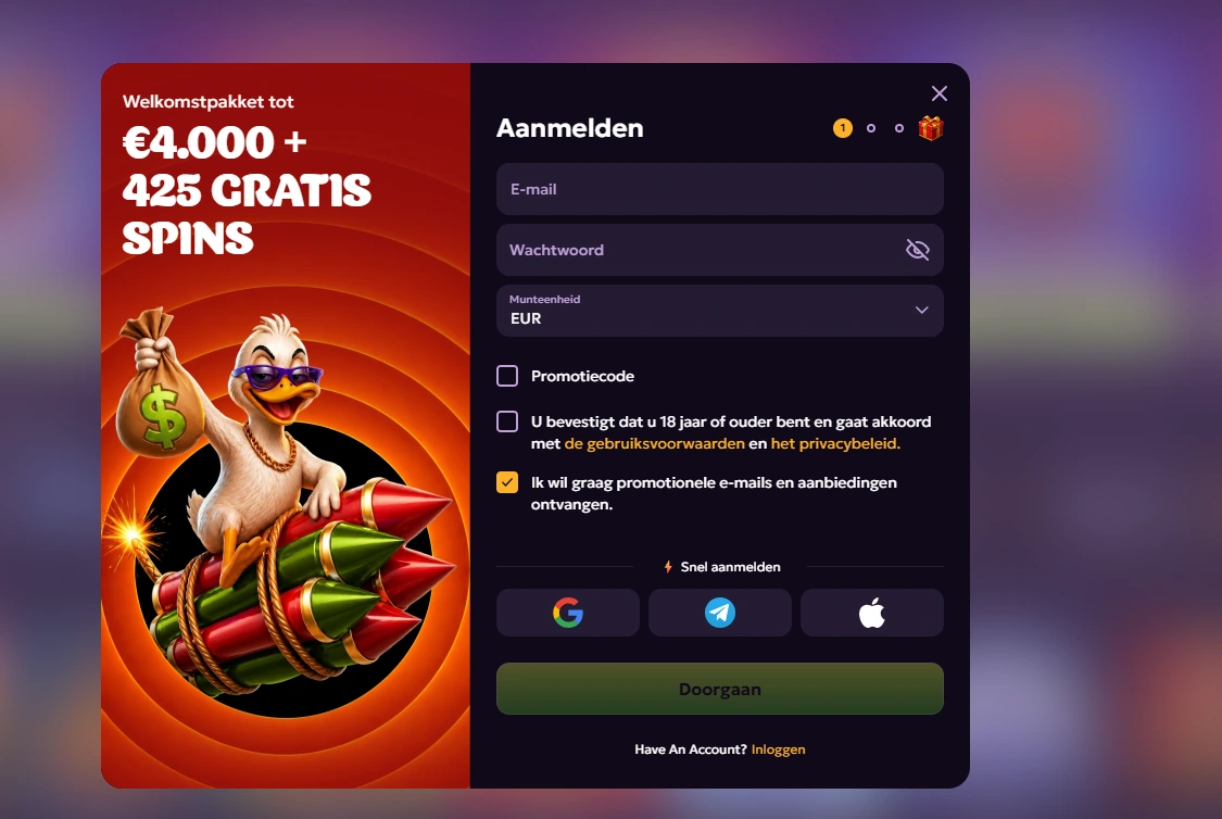 lucky gans casino register